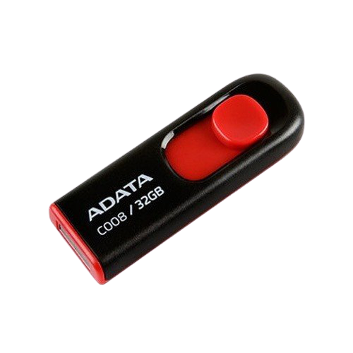 ADATA C008 AC008-32G-RKD Memoria USB 32GB USB 2.0 Retráctil Negro/Rojo