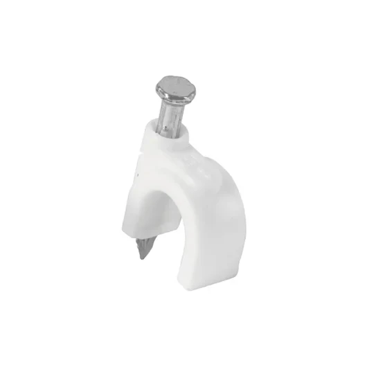 VOLTECK 43042 GCU-8BG Bolsa con 500 grapas blancas de 8 mm para cable redondo
