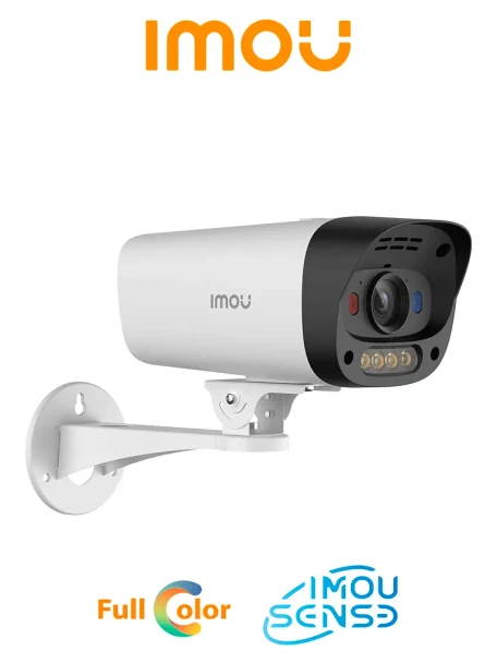 IMOU IPC-PS5EN-5V0 - Cámara Bullet IP 5MP/ Audio Bidireccional/ Full Color/ Soporta MicroSD de Hasta 512Gb/ Iluminación de Hasta 25 Mts/ Para Exterior / Soporte Metálico/ Luz de Advertencia Roja & Azul #POE