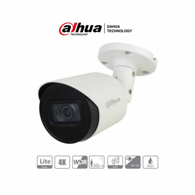 DAHUA HAC-HFW1801TN-A - Cámara Bullet 4K lente de 2.8 mm, WDR real, IR de 30 m, soporta CVI/CVBS/AHD/TVI, carcasa metálica, IP67 resistente al clima