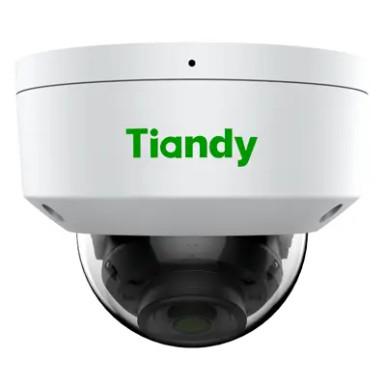 TIANDY TC-C34KN Spec:I3/E/Y/C/2.8mm/V4.3 4MP Fixed IR Dome Camera carcasa de plástico • Hasta 4MP,2688×1520@25fps S+265/H.265/H.264B/H.264M/H.264H • Color:0.02Lux@(F1.6,AGC ON),B/N:0Lux con IR Alcance IR de hasta 30 m • Micrófono integrado.DC12V±25