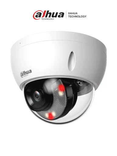 DAHUA DH-IPC-HDBW2649EP-S-IL - Camara IP Domo Antivandalica de 6 Megapixeles/ Lente de 2.8mm/ 30 Metros de Iluminador Dual Inteligente+Full Color/ SMD Plus/ Protección Perimetral avanzada/ Micrófono Integrado/ IP67/ IK10 Ranura para MicroSD