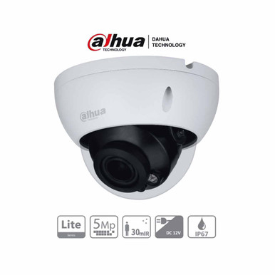 DAHUA HAC-HDBW1500R-Z - Camara Domo Antivandalica de 5 Megapixeles/ Lente Motorizado de 2.7-12mm/ Ir de 30 mts/ IP67/ IK10/ Soporta CVI/AHD/TVI y CBVS.