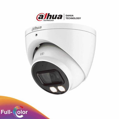DAHUA HAC-HDW1239TN-IL-A-S2 - Camara Domo de 2 Megapixeles/ Iluminador Dual Inteligente+Full Color/ Lente de 2.8 mm/ 107 Grados/ Microfono Integrado/ WDR Real de 130 dB/ 40 Metros de Iluminación IR y Visible/ IP67