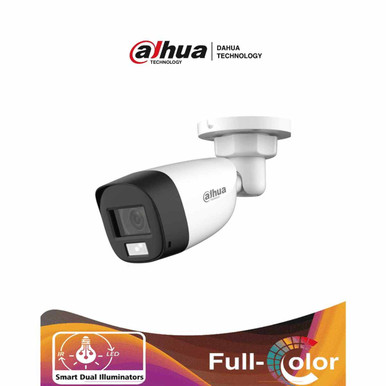 DAHUA HAC-HFW1500CL-IL-A - Camara Bullet de 5 Megapixeles/ Iluminación Dual Inteligente + FullColor/ Lente de 2.8mm/ 106 Grados de Apertura/ 20 Metros de IR y Luz Visible/ Micrófono Integrado/ IP67/ Soporta: CVI/CVBS/AHD/TVI/