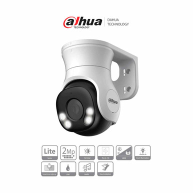 DAHUA HAC-PT1239A-A-LED - Camara PT de 2 Megapixeles HDCVI/ Full Color/ Lente de 2.8 mm/ 106 Grados de Apertura/ Microfono Integrado/ 40 Metros de Iluminación LED/ Super Adapt/ WDR Real de 130 dB/ IP66.