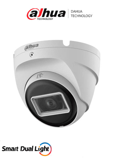 DAHUA HAC-T2A21N-U-IL-A- Cámara Domo de 2 Megapixeles/ HDCVI X Plus/ Lente de 2.8 mm con Apertura Hasta 100°/ Iluminación Inteligente Hasta 30Mts con IR + 20Mts Luz Calida/ Con Micrófono Incorporado/ Para Exterior IP67/ Metal.
