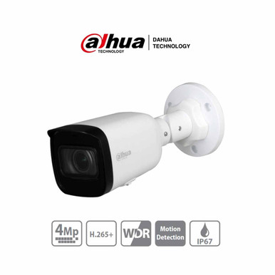 DAHUA IPC-HFW1431T1-ZS-S4 - Camara IP Bullet de 4 Megapixeles/ Lente Motorizado de 2.8 a 12mm/ H.265/ IR de 50 Metros/ WDR Real, 3D DNR/ Ranura para MicroSD/ IP67/ PoE