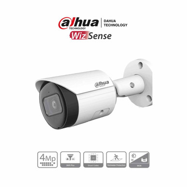 DAHUA IPC-HFW2441S-S - Camara IP Bullet de 4 Megapixeles/ WizSense/ Lente de 2.8mm/ 95 Grados de Apertura/ IR de 30 Metros/ SMD Plus/ Microfono Integrado/ WDR Real de 120 dB/ Ranura MicroSD/ IP67/ PoE