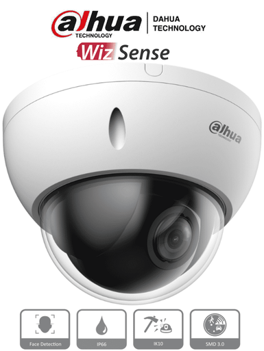 DAHUA SD22204DB-GNY Cámara IP PTZ 2MP WizSense con Zoom Óptico 4X