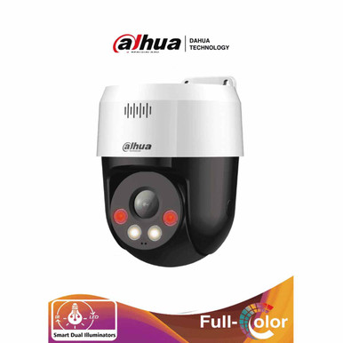 DAHUA SD2A200HB-GN-A-PV-S2 - Camara IP PT de 2 Megapixeles/ Full Color+Disuasion Activa/ Iluminador Dual Inteligente/ Lente fijo/ 30 Metros de Iluminación IR y Visible/ Audio 2 Vias/ IP66/ PoE/ Detección de Humanos/ Ranura MicroSD