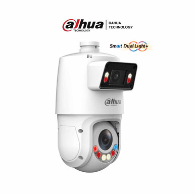 DAHUA SDT4E425-4F-GB-A-PV1 - Cámara IP PTZ TiOC Multivisión de 4 Megapixeles/ 2 Lentes de 4MP/ WizSense/ 25X Zoom/ IR de 100 mts/ Autotracking 3.0/ Iluminación Dual/ PoE+/ Disuasión activa/ SMD 4.0/ Quick Pick/ IP66/ E&S de Alarma y Audio