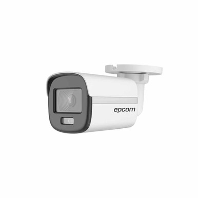 EPCOM B8-TURBO-C/A [ColorVu] Cámara Bala TURBOHD 2 Megapixel (1080p) / Micrófono Integrado / Imagen a color 24/7 / Lente 2.8 mm / METAL / Luz Blanca 20mts / Exterior IP66 / TVI-AHD-CVI-CVBS / dWDR