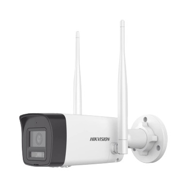 HIKVISION DS-2CV1043G2-LIDWF(B) Bala IP 4 Megapixel / Lente 2.8 mm / Dual Light (30 mts IR + 30 mts Luz Blanca) / Wi-Fi / ACUSENSE / Audio Bidireccional (Micrófono y Bocina) / IP66 / dWDR / Micro SD