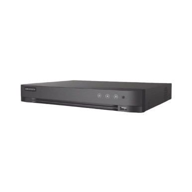 HIKVISION DS-7204HGHI-M1(T) [Audio Bidireccional] DVR 4 Canales TurboHD + 1 Canal IP / 2 Megapixel (1080p) Lite / Acusense Lite (Evita Falsas Alarmas) / Audio por Coaxitron / 1 Bahia de Disco Duro / H.265+ / Salida de Vídeo Full HD