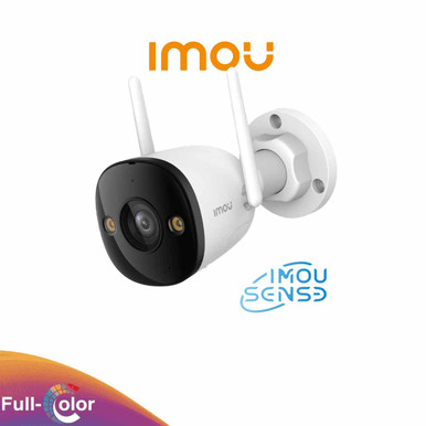 IMOU IPC-S3EN-5M0WE Bullet 3 5MP - Cámara IP Bullet WiFi de 5MP, Full Color, con IMOU Sense, visión nocturna inteligente, audio bidireccional, disuasión activa, 108° de visión, IR 30m, H.265, IP67 y ranura MicroSD.