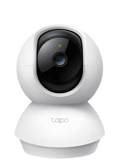 TP-LINK TAPO C200 - Cámara Domo IP PT WiFi para Interior con resolución de 2 MP, visión nocturna, notificaciones push, WiFi 2.4 GHz, ranura para Micro SD y audio de doble vía