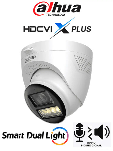 DAHUA DH-HAC-HDW1801TQN-IL-T Cámara Domo 4K 8MP con Audio Bidireccional