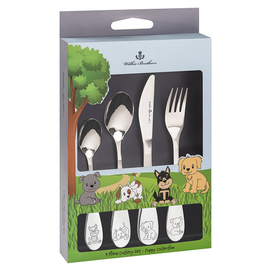 4 Piece Children's Cutlery Set - Puppy 4 Piece Children's Cutlery Set - Puppy