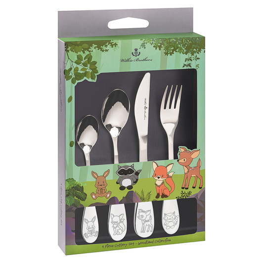 4 Piece Children's Cutlery Set - Woodland 4 Piece Children's Cutlery Set - Woodland