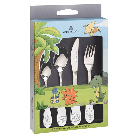 4 Piece Children's Cutlery Set - Dinosaur 4 Piece Children's Cutlery Set - Dinosaur