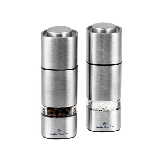 Salt & Pepper Mill Set Stainless Steel - 13cm Salt & Pepper Mill Set Stainless Steel - 13cm