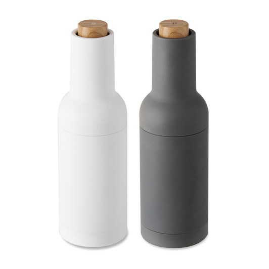 Electric Gravity Salt and Pepper Mill Set Monochrome Electric Gravity Salt and Pepper Mill Set Monochrome