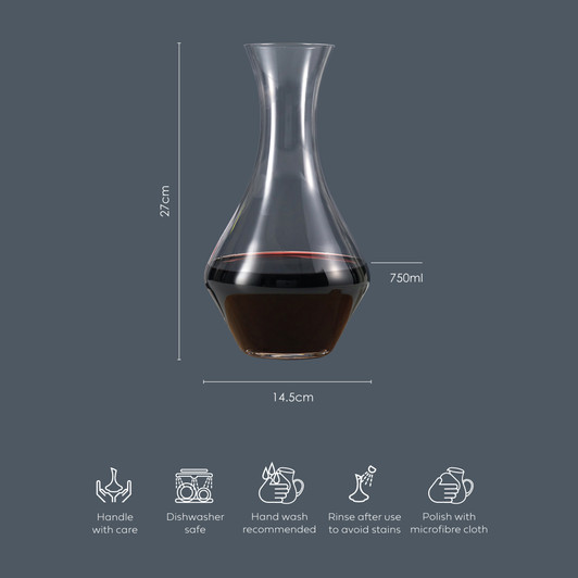 Argyle Decanter, 1200ml - Handmade Glass Argyle Decanter, 1200ml - Handmade Glass