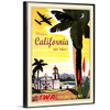 Historic California TWA airline vintage poster
