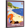 Antibes Plage French vintage poster by Broders