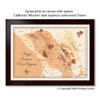 Napa Sonoma Wine Map personalizable giclee canvas