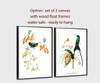 Hummingbirds illustration set of 2 giclee art print #1-2,