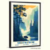  Yellowstone vintage travel poster original design 
