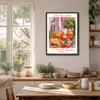 Cocktail "Pink House" Wall Art original design, bar, kitchen decor, giclee canvas poster 