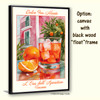 Cocktail "Pink House" Wall Art original design, bar, kitchen decor, giclee canvas poster 