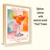 Cocktail in Martini Glass Wall Art original design, bar, kitchen decor, giclee canvas poster 