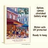  Paris Café des Artists Wall Art original design giclee canvas poster  
