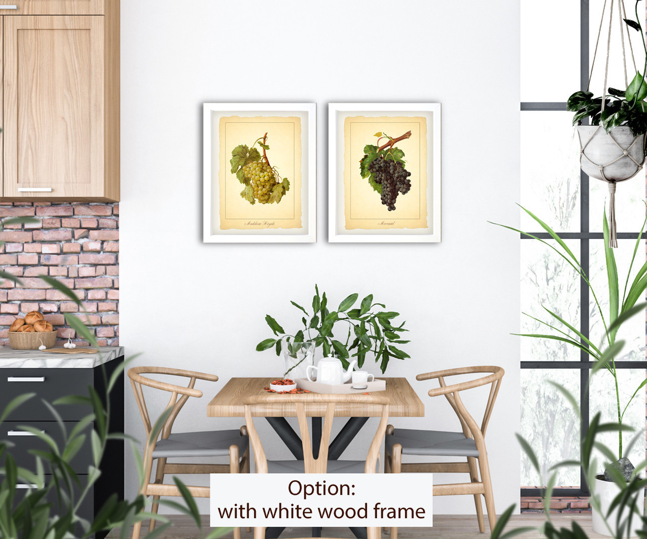 set of 2 natural history grapes prints #1-2