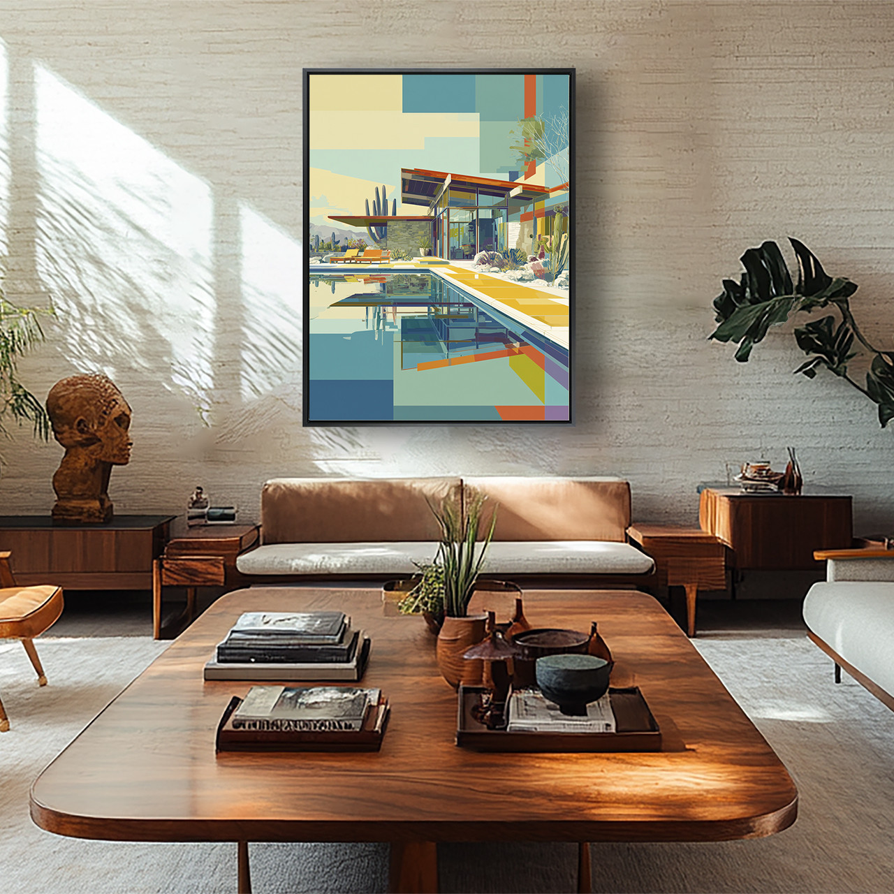 Mid century Modern house No3 numbered limited edition giclee on