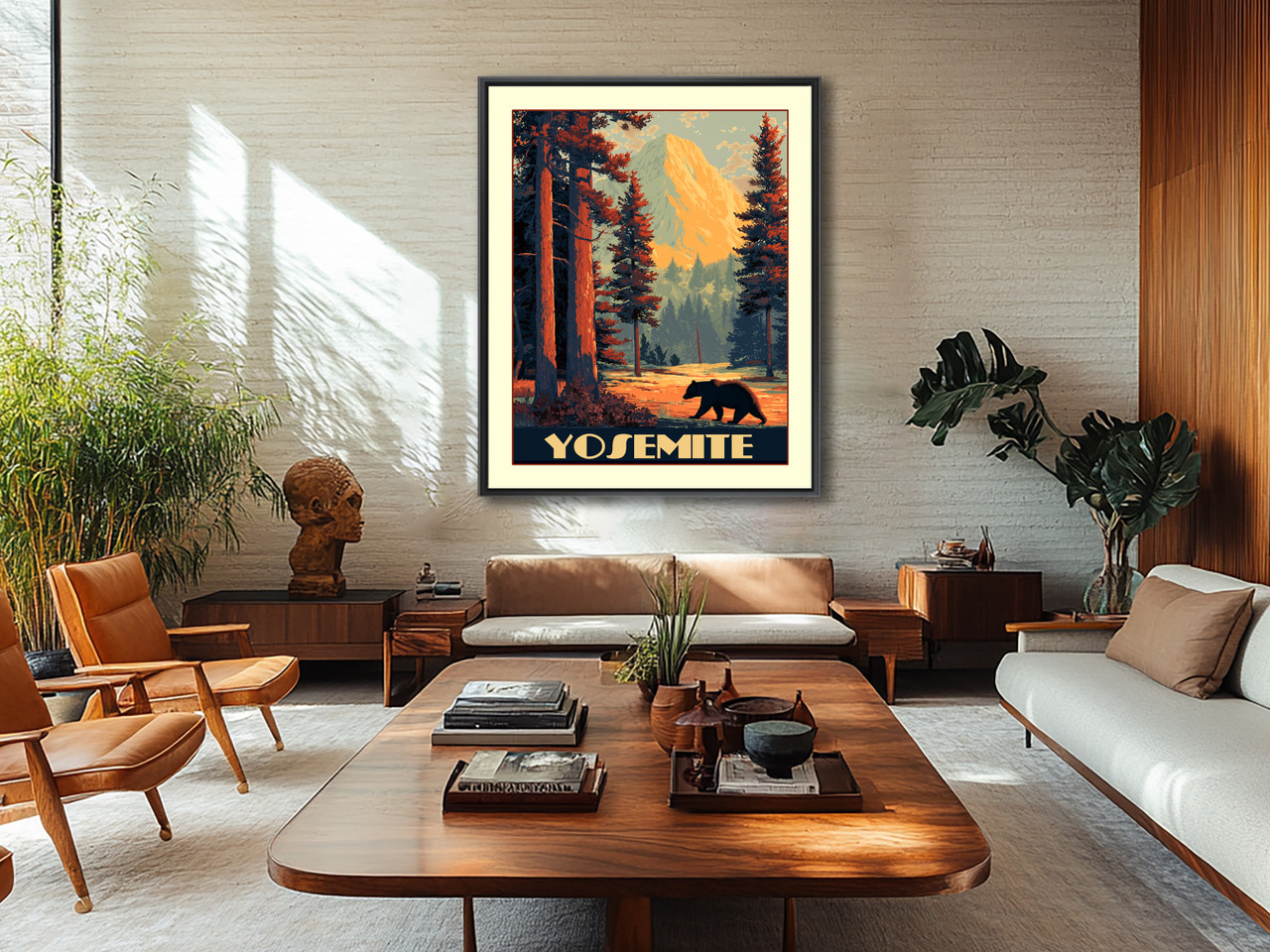 Yosemite vintage travel poster original design