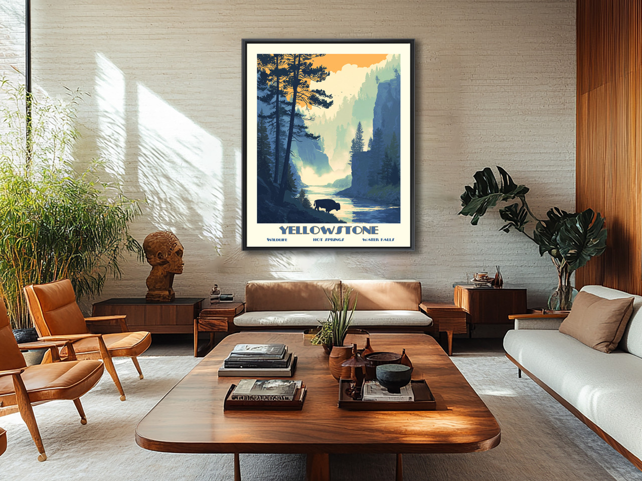 Yellowstone vintage travel poster original design