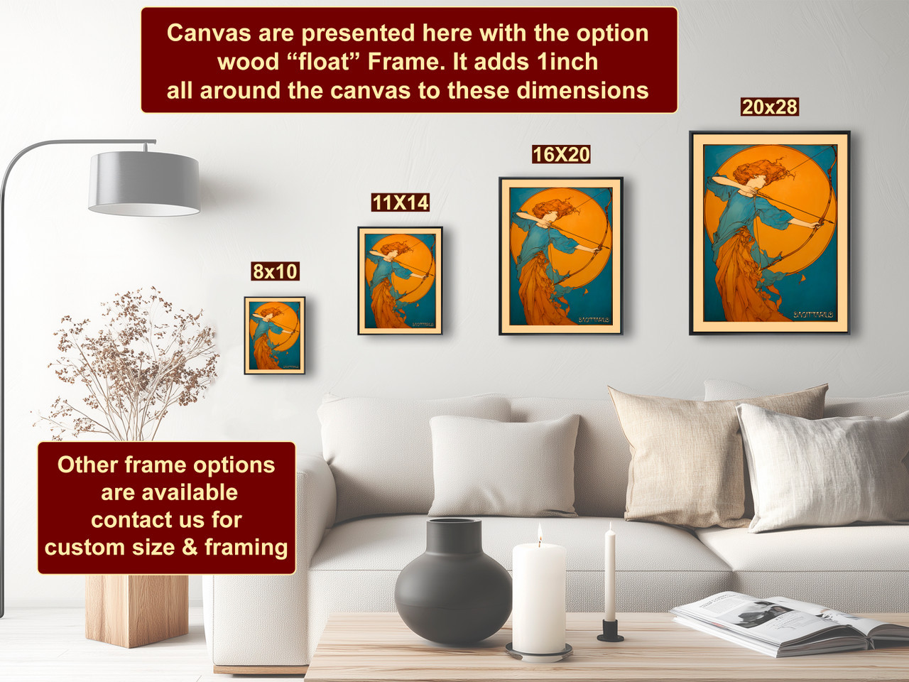  Art Nouveau astrology goddess Capricorn boho Zodiac wall art   