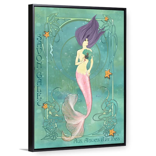 Mermaid French Advertising "Savon Galet" exclusif original design 
