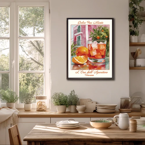  Cocktail "Pink House" Wall Art original design, bar, kitchen decor, giclee canvas poster  