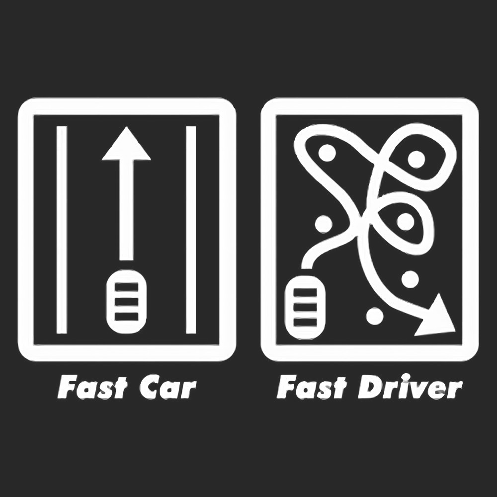 JDM Fast Car VS Fast Driver Vinyl Decal Sticker - The Decal Master ...