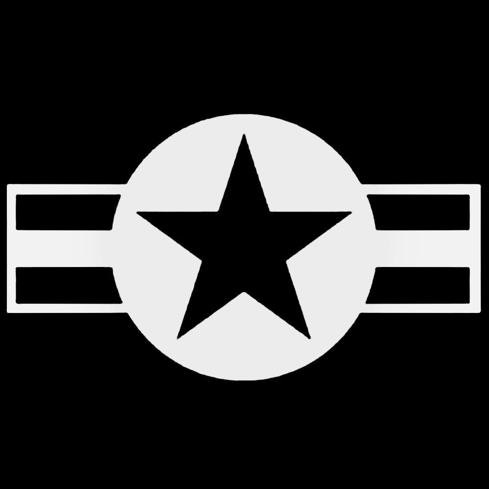 2x USAF Aircraft Air Force Stickers – 6\" Wide Vinyl Military Star Decals