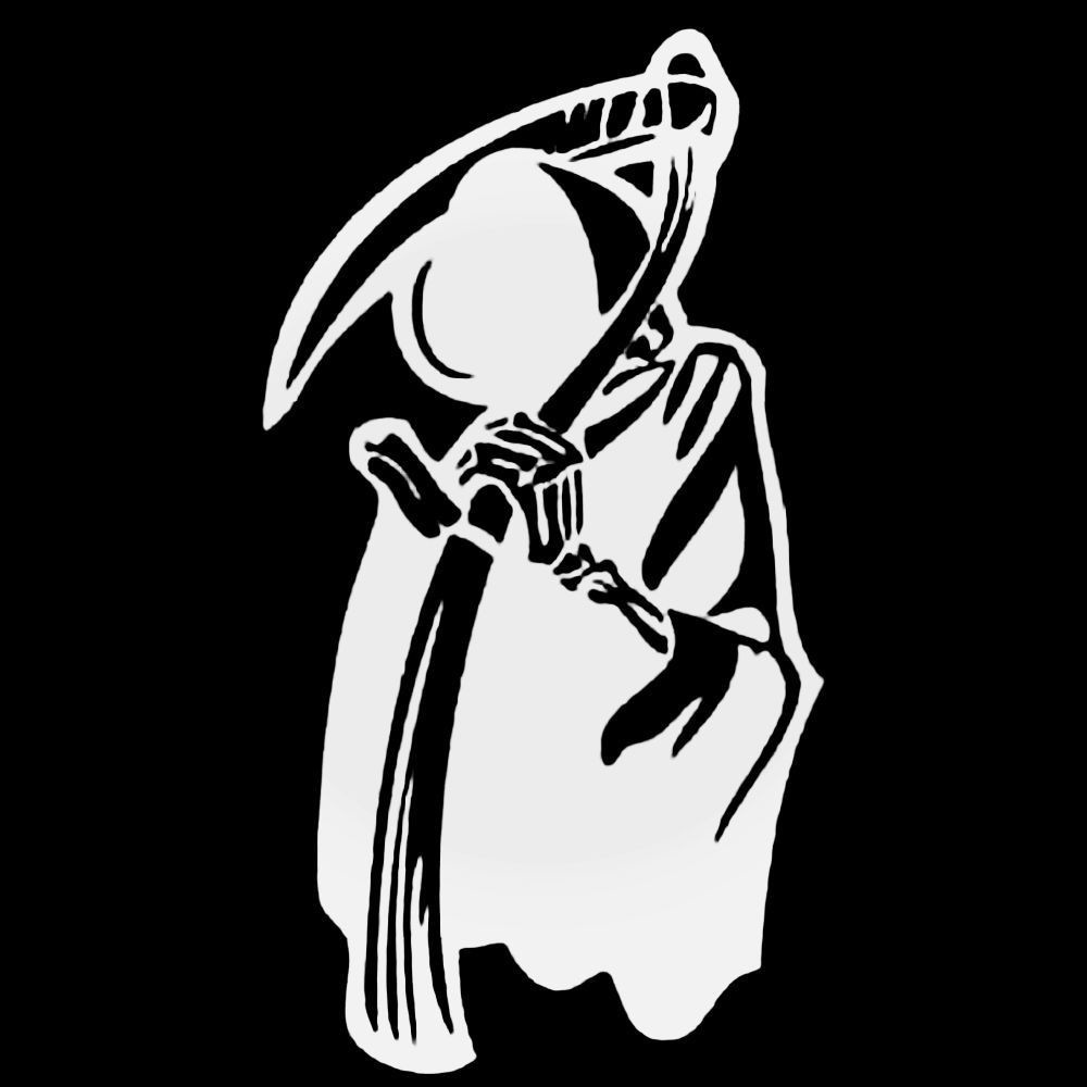 Death Reaper Sticker Grim Reaper Death Skull Style 1 Decal Sticker