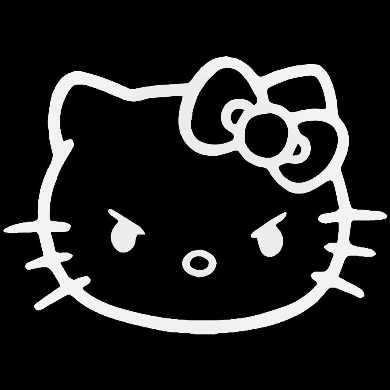 Angry hello. Hello Kitty Angry. _Kitty_Sun_. Star Moon Kitten Decals.