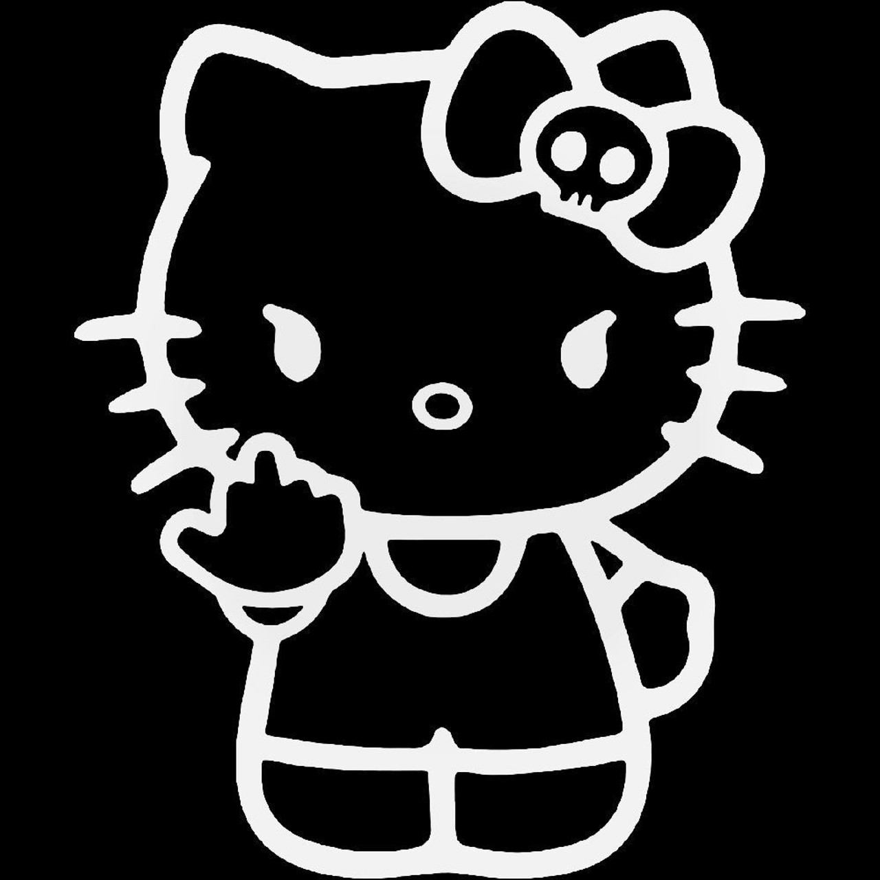 Hello Kitty Middle Finger Wallpaper