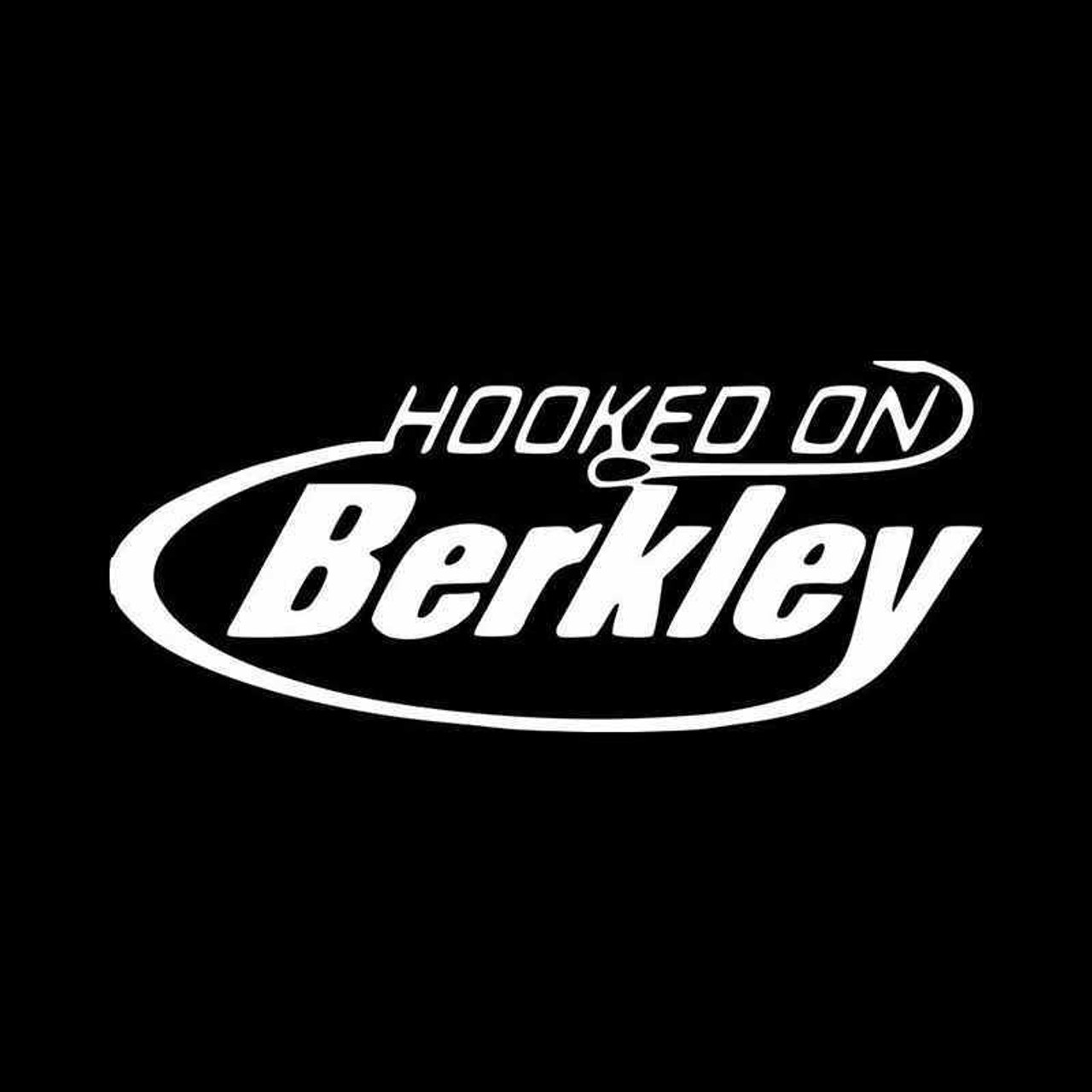 Hooked On Berkley Fishing Logo Vinyl Decal Sticker